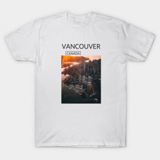 Vancouver British Columbia Canada Skyline Cityscape Gift for Canadian Canada Day Present Souvenir T-shirt Hoodie Apparel Mug Notebook Tote Pillow Sticker Magnet T-Shirt